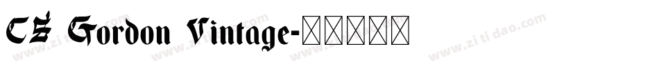 CS Gordon Vintage字体转换